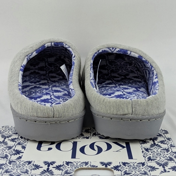 Slipper Limoncello Spritz Embroidered Jersey Knit Slip On Grey M (6.5-7.5) NWT - Picture 5 of 11